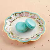 Tea Time Whimsy 7 Inch Paper Plates - Blue Set of 16