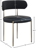 Beacon Boucle Fabric Dining Chair Set - Contemporary Design with Sturdy Iron Frame for Comfort