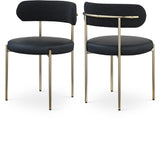 Beacon Boucle Fabric Dining Chair Set - Contemporary Design with Sturdy Iron Frame for Comfort