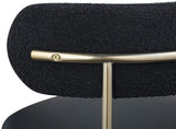 Beacon Boucle Fabric Dining Chair Set - Contemporary Design with Sturdy Iron Frame for Comfort