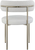 Beacon Boucle Fabric Dining Chair Set - Contemporary Design with Sturdy Iron Frame for Comfort