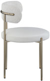 Beacon Boucle Fabric Dining Chair Set - Contemporary Design with Sturdy Iron Frame for Comfort