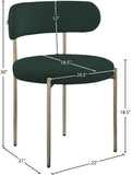 Beacon Boucle Fabric Dining Chair Set - Contemporary Design with Sturdy Iron Frame for Comfort