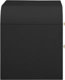 Artisto Contemporary Night Stand with Rich Ash Veneer Finish and Dual Handle Options for Style