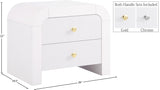 Artisto Contemporary Night Stand with Rich Ash Veneer Finish and Dual Handle Options for Style