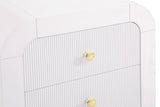 Artisto Contemporary Night Stand with Rich Ash Veneer Finish and Dual Handle Options for Style