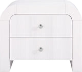 Artisto Contemporary Night Stand with Rich Ash Veneer Finish and Dual Handle Options for Style