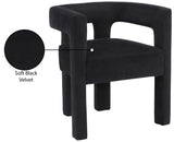 Athena Velvet Dining Chair - Modern Elegance with Soft Boucle Fabric for Stylish Dining Experiences