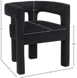 Athena Velvet Dining Chair - Modern Elegance with Soft Boucle Fabric for Stylish Dining Experiences