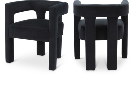 Athena Velvet Dining Chair - Modern Elegance with Soft Boucle Fabric for Stylish Dining Experiences