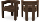 Athena Velvet Dining Chair - Modern Elegance with Soft Boucle Fabric for Stylish Dining Experiences