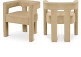 Athena Velvet Dining Chair - Modern Elegance with Soft Boucle Fabric for Stylish Dining Experiences