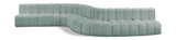 Arc - Faux Leather 8 Piece Curved Modular Sofa