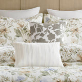 5 Piece 300TC Cotton Sateen Floral Print Duvet Set