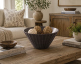 Graphite Chiseled Metal Bowl
