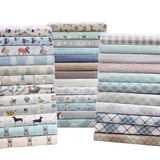 Ultra-Soft Cotton Flannel Sheet Set, Gray Herringbone