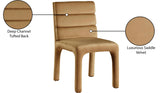 Kai Dining Chair Set of 2 - Luxurious Velvet Upholstery with Channel Tufting for Ultimate Comfort