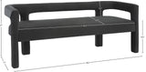 Athena Velvet Contemporary Bench - Luxurious Seating Solution for Modern Living Spaces, 66.5" Wide