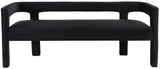 Athena Velvet Contemporary Bench - Luxurious Seating Solution for Modern Living Spaces, 66.5" Wide