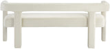 Athena Velvet Contemporary Bench - Luxurious Seating Solution for Modern Living Spaces, 66.5" Wide