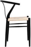 Beck Mid Century Dining Chair Set - Stylish Rope Fabric Seating with Sleek Metal Legs for Modern Homes