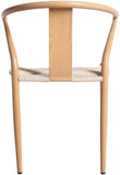 Beck Mid Century Dining Chair Set - Stylish Rope Fabric Seating with Sleek Metal Legs for Modern Homes