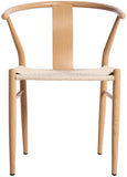 Beck Mid Century Dining Chair Set - Stylish Rope Fabric Seating with Sleek Metal Legs for Modern Homes
