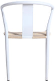 Beck Mid Century Dining Chair Set - Stylish Rope Fabric Seating with Sleek Metal Legs for Modern Homes
