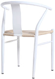 Beck Mid Century Dining Chair Set - Stylish Rope Fabric Seating with Sleek Metal Legs for Modern Homes