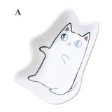 Japanese Cat Ceramic Tiny Plate Seasoning Dish
