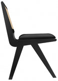 Abby Mid Century Dining Side Chair Set with Natural Cane Back and Solid Mango Wood Frame, Stylish Design