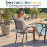 4-Person Patio Dining Set with Round All-Aluminum Table