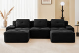 CORDELIA 117" 3-Seater Sofa with 2 Ottomans