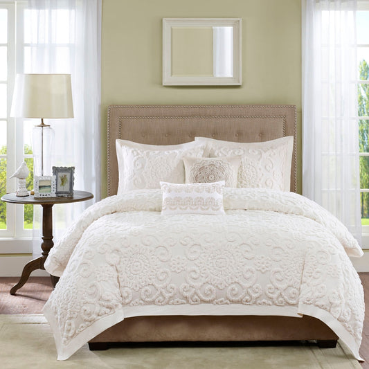 Tufted Medallions Comforter/Duvet Cover Set Decor Pillo