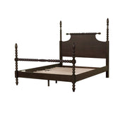 Rolling Pin Style Turned Post Bed Bedframe, Morocco Brown *