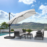 PURPLE LEAF Best Value Cantilever Patio Umbrella with Left-Right Tilt and 360° Swivel Outdoor Umbrellas