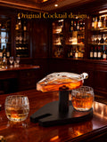 Galactic Cruiser Birthday Gifts for Men Dad, Galaxy Spaceship Whiskey Decanter Sets