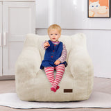 MAXYOYO Kids Sherpa Bean Bag Chair, Teddy Lazy Sofa for Girls and Boys, Beige
