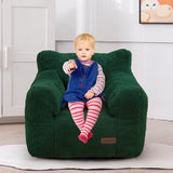 MAXYOYO Kids Sherpa Bean Bag Chair, Teddy Lazy Sofa for Girls and Boys, Green