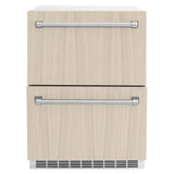 ZLINE 24" Touchstone 168 Can Outdoor-Rated Dual Refrigerator Drawer, Panel Ready, RDSPO-24