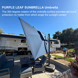 PURPLE LEAF SUNBRELLA Cantilever Umbrella Grey Aluminum Patio Umbrella