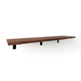 Deep Shelf with Black Steel L Brackets