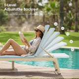 PURPLE LEAF Pool Oversized Lounge Chairs Rattan Aluminium Patio Chaise Lounge Outdoor Adjustable Recliner Finish Loungers Woven PE Sun Chairs for Poolside Deck Beach