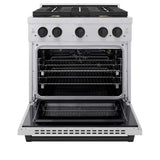 ZLINE 30"Gas Range, Convection Gas Oven , DuraSnow® Matte Black, SGRSZ-30-MB
