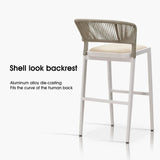 PURPLE LEAF Outdoor Bar Stool Set of 6, Wicker Chairs Bar Chairs with Cushion, All-Weather Patio Furniture kitchen stools
