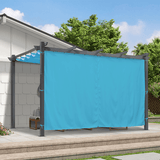 PURPLE LEAF Outdoor Pergola with Retractable Canopy Aluminum Shelter for Beach Porch Garden Shade Pavilion Pergola with Curtains