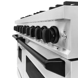 ZLINE 48" Dual Fuel Range, Gas Cooktop, Electric Convection Oven Stainless Steel, Matte Black CDRZ-48-MB