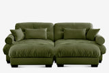 CLOUDIES 94" Loveseat with 2 Ottomans