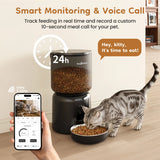Smart Automatic Pet Feeder with Hd Camera, Wifi, Dual Power