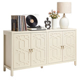 60" W Sideboard Cabinet with Adjustable Shelves and 4 Doors